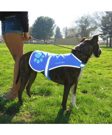 SafetyPUP XD Dog Safety Vest - Adjustable Sizes for Dogs 14 to 130 lbs - Blue Large - Buy Online on GoSupps.com