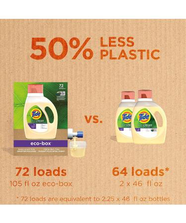 Tide Purclean Eco-Box Plant-Based Laundry Detergent - 72 Loads - Buy Online on GoSupps.com