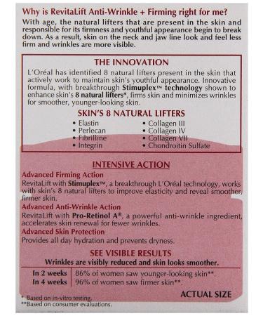 L'Oreal Advanced Revitalift Face and Neck Cream 1.7 oz - Dermo Expertise for Anti-Aging Skincare - Buy Online on GoSupps.com