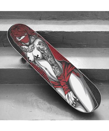 Sexy Tattoo Women Waterproof Skateboard Grip Tape 33.1x 9.1 inch - Buy Online on GoSupps.com