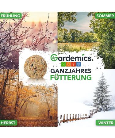 Gardemics Meisenkn del for Wild Birds | 100 Premium Bird Dumplings | 9 kg All-Year Feed for Garden Biodiversity - Buy Online on GoSupps.com