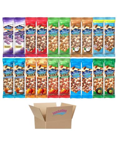 Blue Diamond Almonds 10 Flavors 2 Bags each Flavor 1.5 Ounce (Pack of 20)