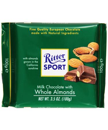 Ritter Sport Choc Bar Milk Whole Almond, 3.5 oz