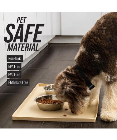 Leash Boss Splash Mat | Small Dog Food Mat with High Lip | Non-Slip Waterproof Silicone Pet Mat 46x28cm - Perfect for Dogs & Cats - Buy Online on GoSupps.com