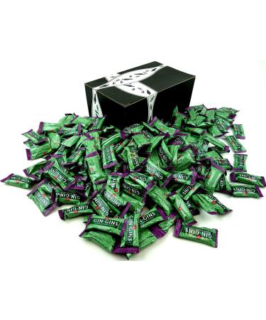 Ginger People Gin Gins Original Chewy Ginger Candy, 3 lb Bag in a BlackTie Box