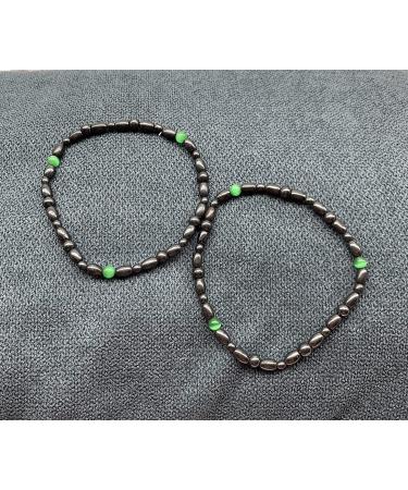 Drkao 2 Pack Women Green Magnetic Anklet Bracelet for Immune Support & Stress Relief - Buy Online on GoSupps.com