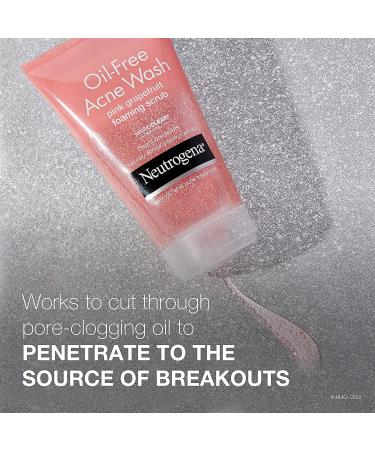 Neutrogena Oil-Free Pink Grapefruit Acne Treatment Face Wash with Vitamin C & 2% Salicylic Acid - Pack of 3 - 6.7 Fl Oz - Buy Online on GoSupps.com