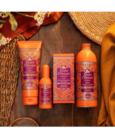 Buy Tesori d'Oriente Karma Aromatic Shower Gel 250ml | Rhino Blossom & Cedar Wood Body Care for Wellness Rituals - Buy Online on GoSupps.com