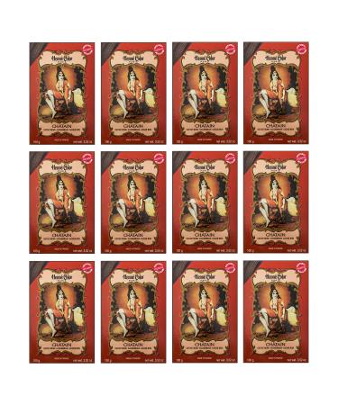 12 x 100g Henna Color Natural Hair Dye CHESTNUT BROWN Henna Powder Plant Hair Color Chestnut Brown 1.2 kg (1 pack)
