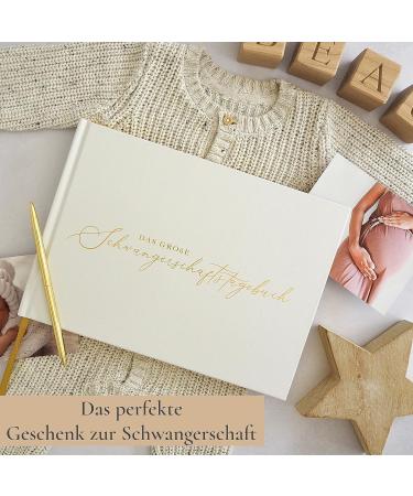 High-Quality Pregnancy Diary - Calendar Scrapbook Checklist & Organizer - Gold Pregnancy Album - Buy Online on GoSupps.com