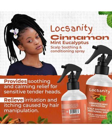 Locsanity Cinnamon Mint Eucalyptus Scalp Soothing Spray - Nourish & Refresh Your Hair | International Shipping Available - Buy Online on GoSupps.com