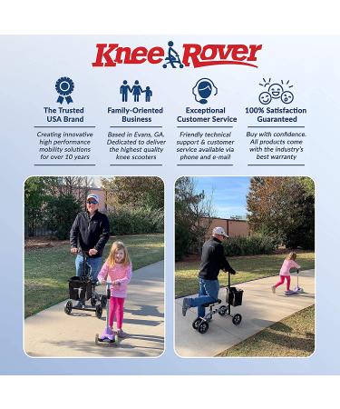 KneeRover Ultra Knee Walker - Lightweight Steerable Knee Scooter with Basket | Platinum Gray - Buy Online on GoSupps.com