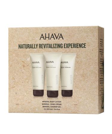 AHAVA Dead Sea Mineral Hand Cream, Body Lotion & Shower Gel Set - Buy Online on GoSupps.com