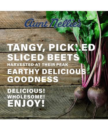 Aunt Nellie's Sliced Pickled Beets - Sweet & Tangy American-Made Delight | Deep Ruby Red-Purple | 16 oz. (Pack of 2) - Buy Online on GoSupps.com