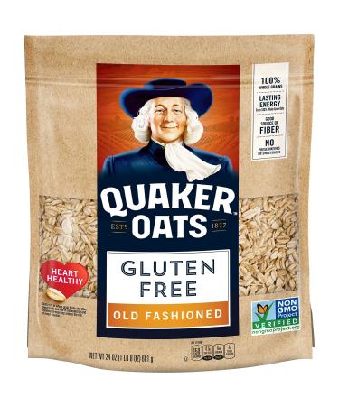 Quaker Gluten Free Old Fashioned Oats, Non-GMO Project Verified, 24 Ounce, Resealable Bag