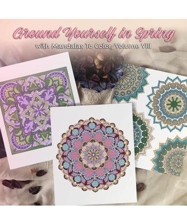 ColorIt Mandalas Volume VIII Adult Coloring Book - 50 Floral & Geometric Designs - Spiral Binding - Lay Flat Hardcover - USA Printed - Buy Online on GoSupps.com