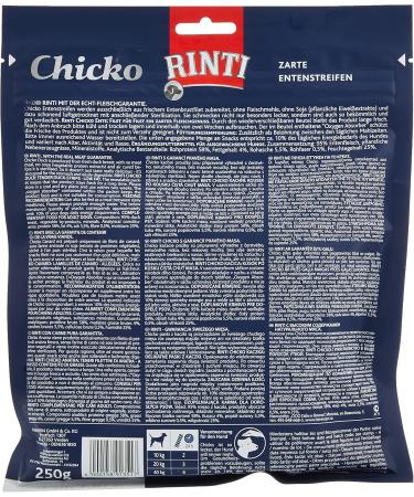 RINTI Chicko Duck 250g - Premium Dog Treats for International Shipping | Healthy & Delicious - Buy Online on GoSupps.com