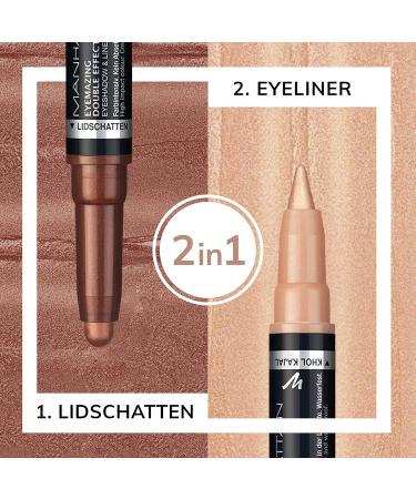 Manhattan Eyemazing Double Effect Eyeshadow & Liner - 2-in-1 Braun Bohemian Bronze | 1.6g - International Shipping Available - Buy Online on GoSupps.com