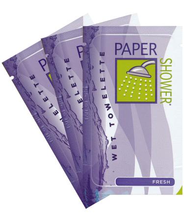 Paper Shower - Fresh - Body Wipe Company - Wet towelette - On the go shower body wipe for all ages - Body cleaning towelettes - 30 Individual Packs 30 packs