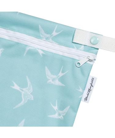 Windelmanufaktur Wetbag breathable and water-repellent wet bag - Made in Germany (large Schwalben) L Schwalben