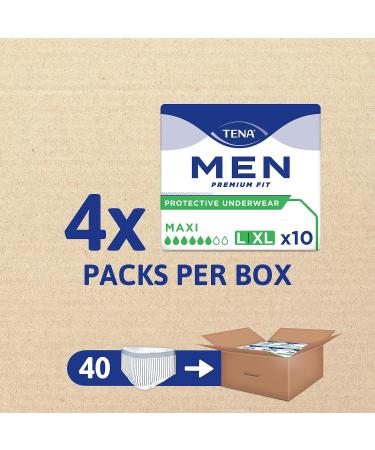Tena Men Active Fit Pants Plus - Size L - 40 Disposable Pants for Medium to Severe Urine Loss - International Shipping Available - Buy Online on GoSupps.com