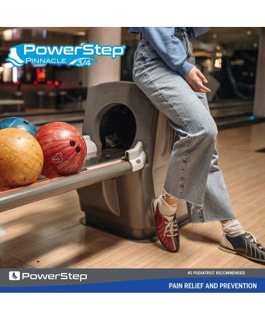 Powerstep Pinnacle 3/4 Thin Arch Support Insole for Women and Men - Blue, Size Men's 5-6.5, Women's 7-8.5 | Ideal for Tight Shoes, Arch Pain Relief and Orthotic Support - Buy Online on GoSupps.com