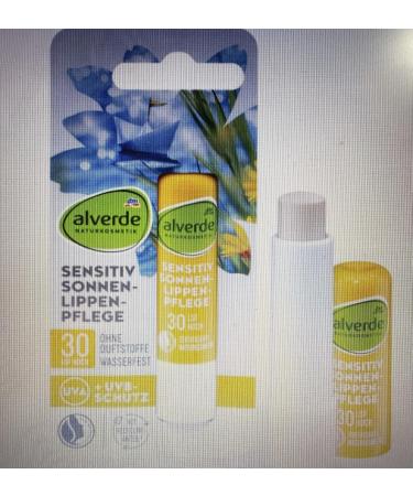 alverde NATURKOSMETIK lip balm sensitive SPF 30 48 g