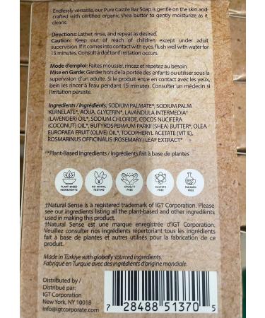 Pure Castile Soap with Lavender & Olive Oil - 5oz | Premium Natural Soap for Healthy Skin | International Shipping Available - Buy Online on GoSupps.com