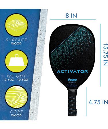 Franklin Sports Wooden Pickleball Paddle and Ball Set - USA Pickleball (USAPA) Approved - Buy Online on GoSupps.com
