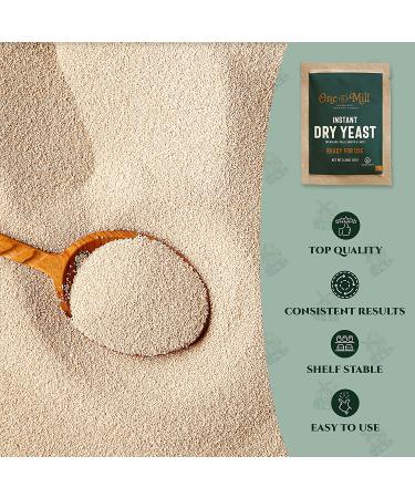 One in a Mill Instant Dry Yeast Packets - Fast Acting Self Rising Yeast for Baking Bread, Cake, Pizza Dough - Kosher - 12 Pouches - Buy Online on GoSupps.com