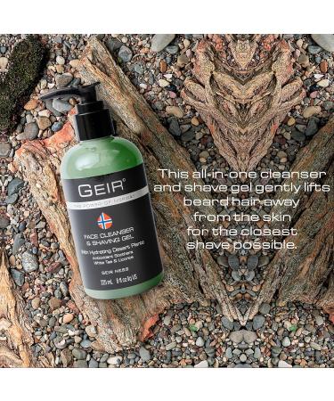 Geir Ness Face Cleanser & Shave Gel for Men | Arctic Algae & Minerals | Moisturizing Deep Cleansing Face Wash - Shop Internationally - Buy Online on GoSupps.com