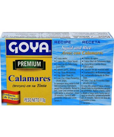 Goya Foods Premium Squid Pieces in Ink 4oz (Pack of 25) - Fresh & Delicious Seafood Delight! - Buy Online on GoSupps.com