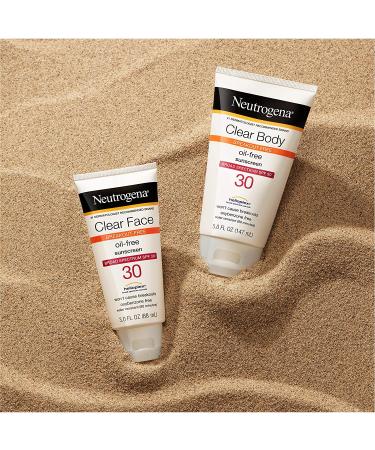 Neutrogena Clear Face Liquid Sunscreen SPF 30 for Acne-Prone Skin - 3 fl. oz - Buy Online on GoSupps.com