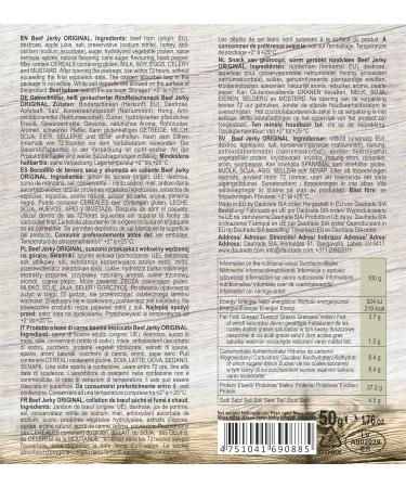 Viking Bites Beef Jerky Original 400 g (8 x 50 g) - Beef jerky - High protein meat snacks - Buy Online on GoSupps.com