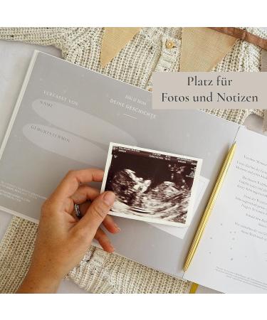 High-Quality Pregnancy Diary - Calendar Scrapbook Checklist & Organizer - Gold Pregnancy Album - Buy Online on GoSupps.com