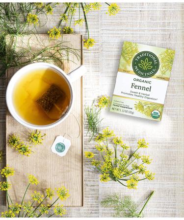 Traditional Medicinals Organic Fennel Herbal Tea - Digestive Health Support (Pack of 2, 32 Tea Bags) - Buy Online on GoSupps.com