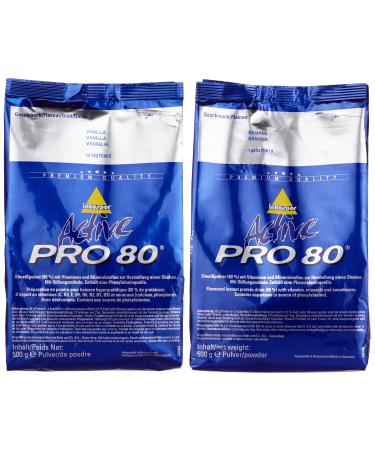 Inkospor Active Proteinshake Pro 80 bags 2-pack (2 x 500 g) Vanilla/Banana 1-pack (1 x 1 kg)