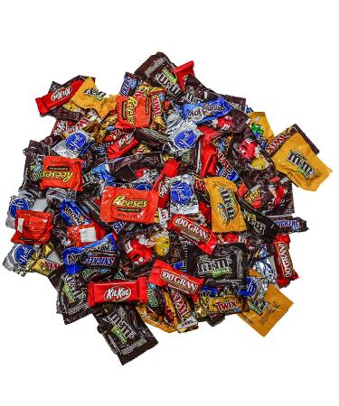 Chocolate Candy Assortment Bundle - Reese's, Milky Way, Snickers, Twix, Kit Kat, Almond Joy, York, 100 Grand - 5.6 lb Bag - Buy Online on GoSupps.com