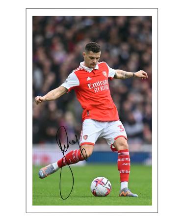 RJR PRINTS Granit Xhaka - Arsenal Signed Photo Display Pre-Printed 6" x 4" Gift