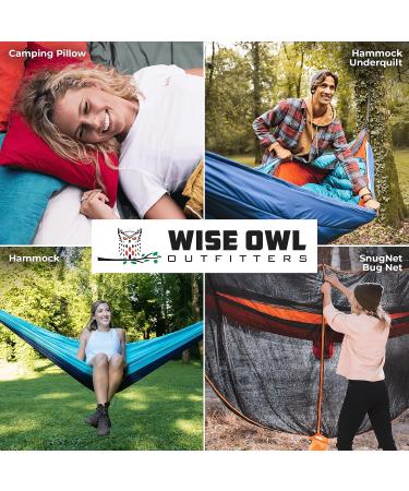 Wise Owl Outfitters Packable Waterproof Camping Blanket - Warm Quilt for Stadium, Backpacking, Travel & Hiking in Blue - Buy Online on GoSupps.com