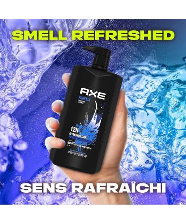 AXE Phoenix Body Wash for a 12H refreshing scent Crushed Mint & Rosemary men's body wash with 100% plant-based moisturizers 946 ml Phoenix 946 ml (Pack of 1) - Buy Online on GoSupps.com