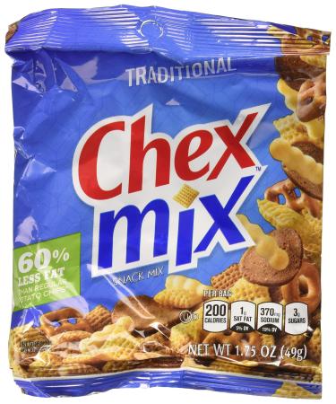 Chex Mix Traditional Snack Mix 60% Less Fat - 18 ct./1.75 oz 1.75 Ounce (Pack of 18)