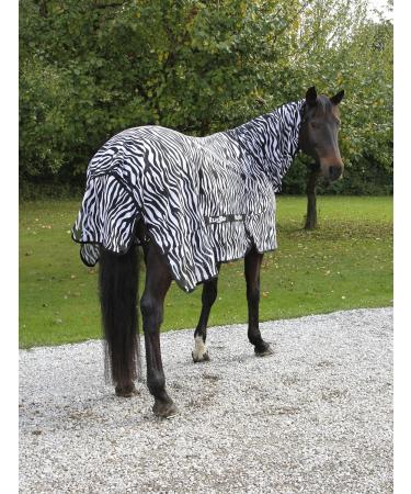 KERBL Zebra Fly Rug Eczema Blanket for Horses - 165 cm - Durable & Comfortable Neck Part - Buy Online on GoSupps.com