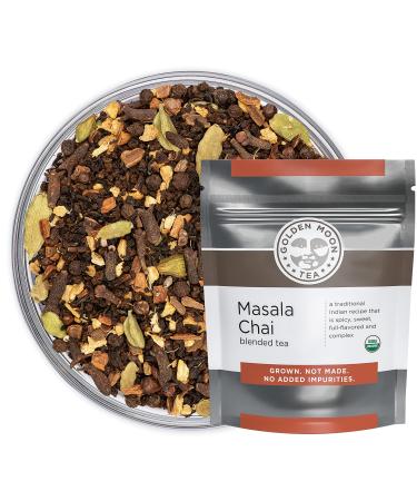 Golden Moon Tea, MASALA CHAI TEA, 181 Servings, Authentic Original Organic Recipe 1 Pound (Pack of 1)