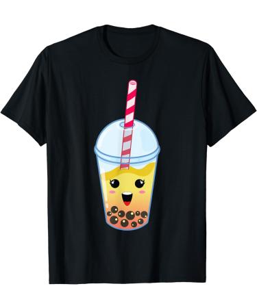Kawaii Boba Milk Tea | Cute Passion Fruit Bubble Tea Lover T-Shirt - Buy Online on GoSupps.com