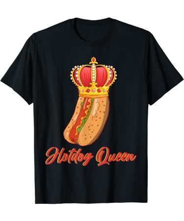 Hotdog Queen Crown Fairytale Bun Ketchup Mustard Mayo King T-Shirt