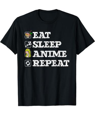 Eat Sleep Anime Repeat Ramen Noodles Japanese Ramen Anime T-Shirt