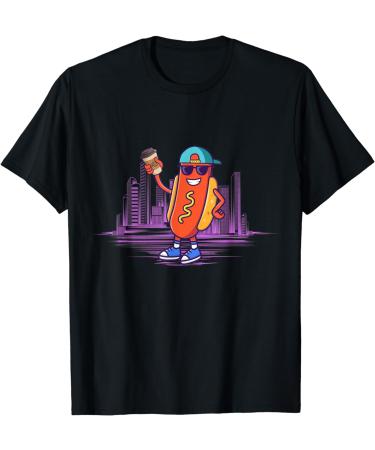 Coffee Bean Cafe Caffeine Hotdog Bun Ketchup Mustard Mayo T-Shirt - Buy Online on GoSupps.com