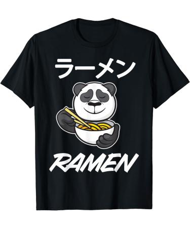 Noodles Anime Merch Manga Cute Panda Bear Japan Otaku Ramen T-Shirt