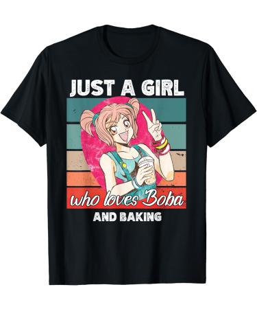 Just a girl who loves boba and Baking kawaii T-Shirt